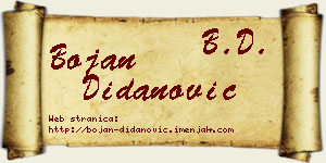 Bojan Didanović vizit kartica